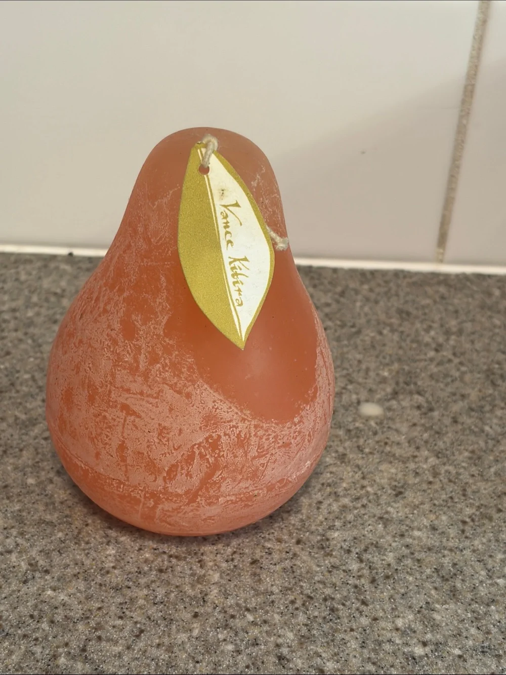 Terracotta Pear Decorative Candle - Warm Terracotta